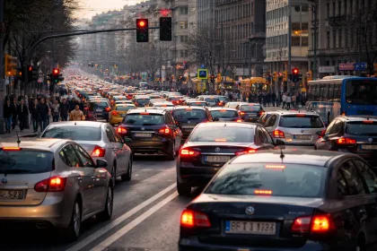 Ilustracija gužve u saobraćaju Prodajem Auto