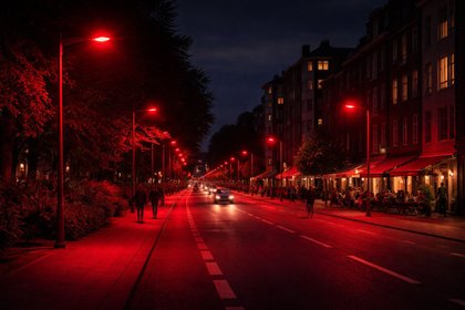 Crvena ulična svetla - ilustracija Prodajem Auto