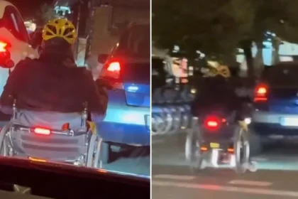 Glovo vozi ulice u invalidskim kolicima Prodajem Auto