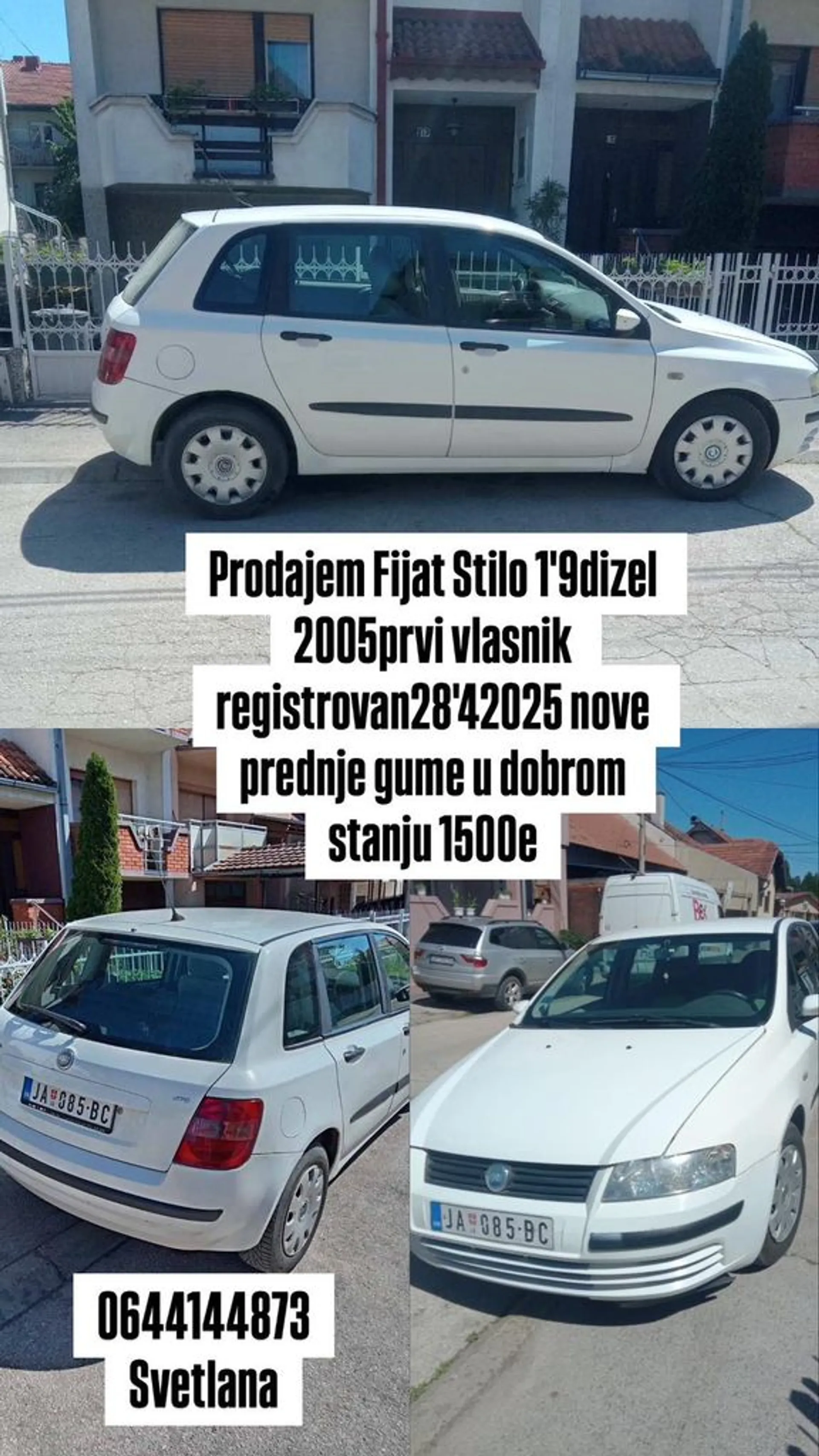 Fiat Stilo 1.9 1.500 € Dizel, 2005 god. Polovni automobili, polovan auto, prodajem auto na sajtu za polovne automobile prodajemauto.rs